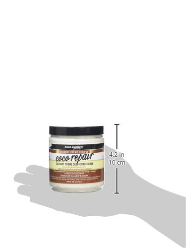 Aunt Jackie's Coconut Crème Recipes Coco Repair Deep Hair Conditioner, Delivers Nourishment, Stops Damage, Breakage for Natural Curls, 15 oz