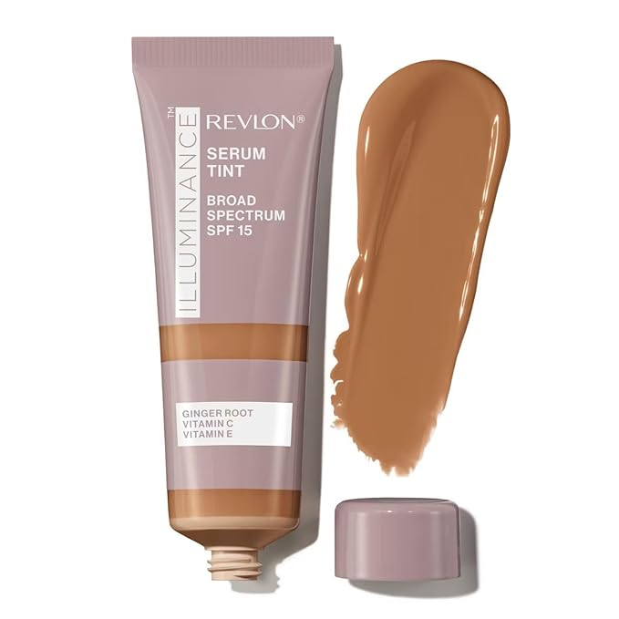 Revlon Illuminance Tinted Serum, Triple Hyaluronic Acid, Evens Out Skin Tone Over Time and Hydrates All Day, SPF 15, 505 Rich Sand, 0.94 fl oz.