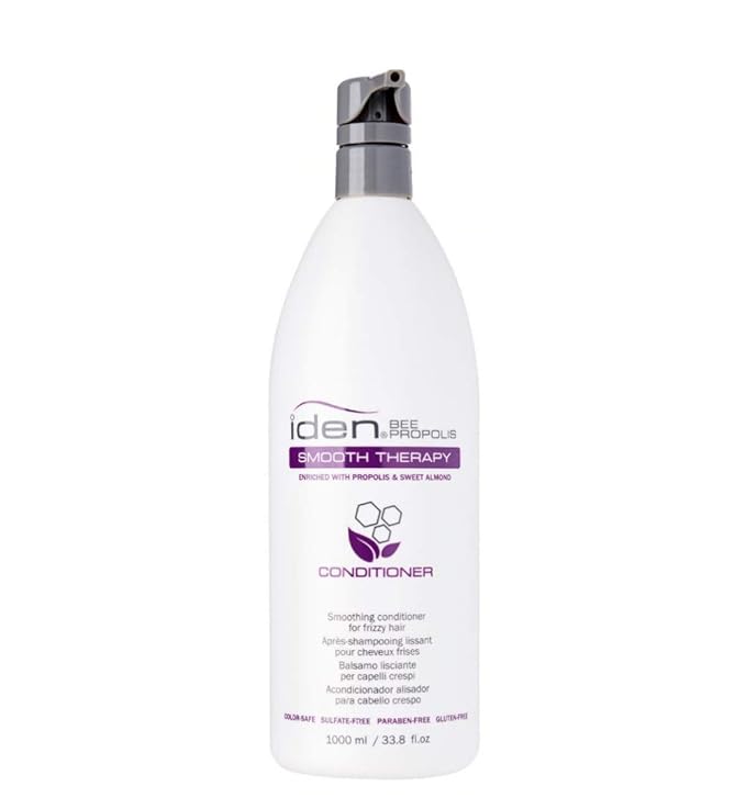 IDEN Bee Propolis Smooth Therapy Conditioner, For Frizzy Hair, Luxurious Shine, Silky Smooth, 33.8 fl.oz