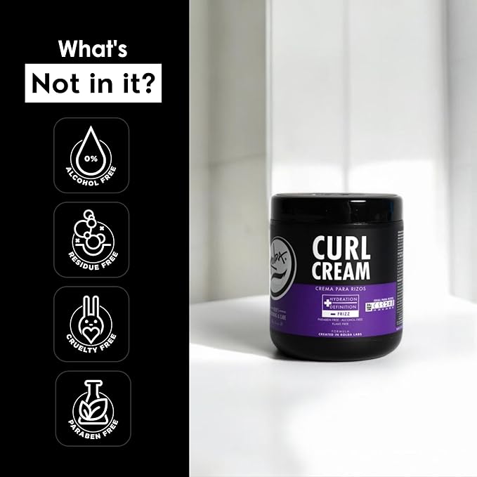 Rolda Curl Cream - Curly Hair Products for Men - Anti Frizz Curl Defining Cream with Oil Blend - Hydrates, Enhances Shine & Texture - Nourishes & Softens Strands - Non-Greasy & Lightweight (8.81 oz)