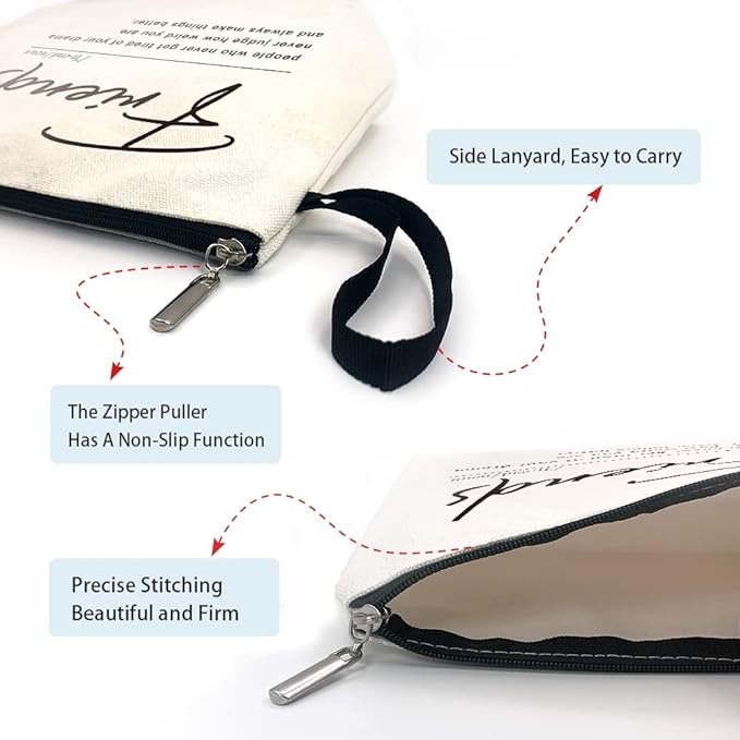 ZHANTUONE Friend Definition Noun Funny Friendship Cosmetic Bag, for Travel Toiletry Zipper Storage Pouch Makeup Bag, Gifts for Friends Coworker Bestie, Birthday Appreciation Gifts for Friend