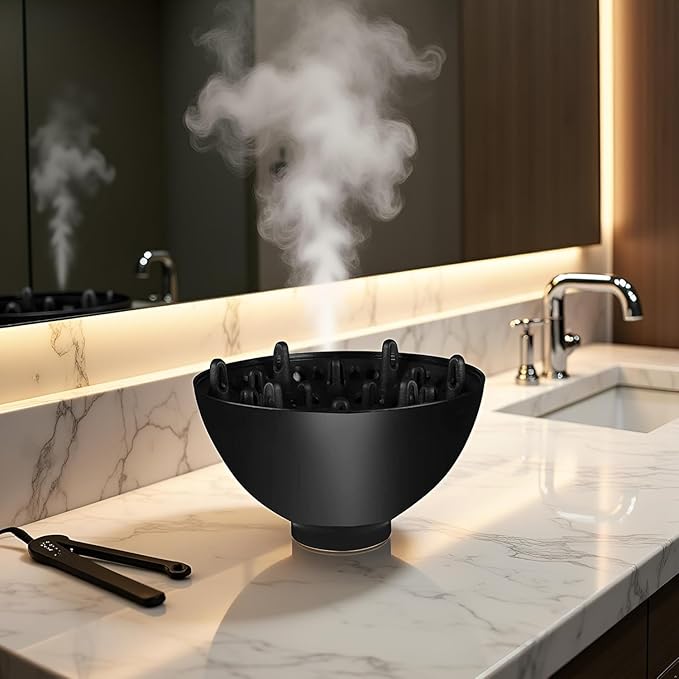 Black Hair Diffuser, Adaptable for Blow Dryers Diffuser Universal for Curly Care Dryer Diffusers and Styling Tools and Appliances Accessories, Hair Attchment for Women, Light Hair Removal