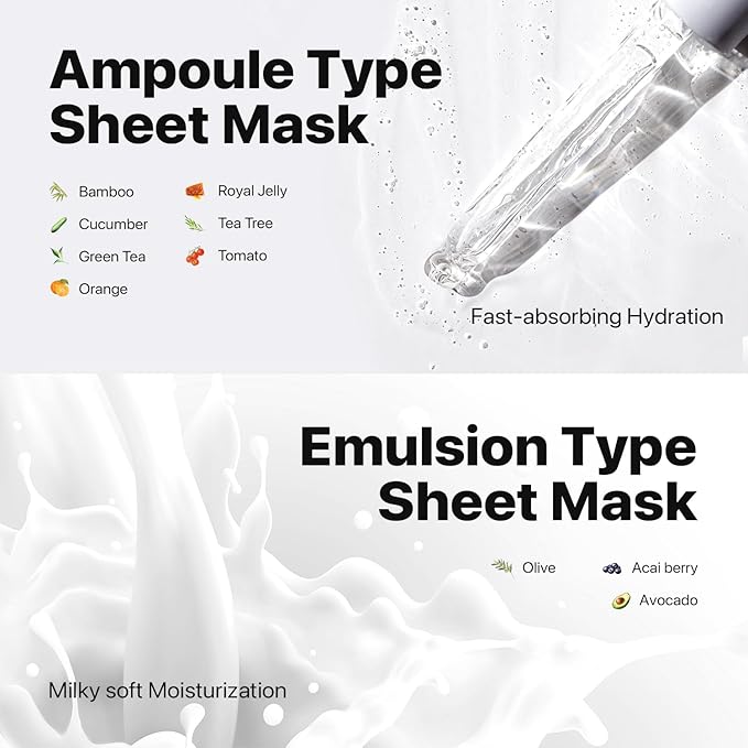 Nature Republic Real Nature Sheet mask set (10 Pack) | Moisturizing & Soothing Facial Masks with Natural Extracts, Moisture Barrier Support, Hydrating Skincare for All Skin Types, Korean Skin Care