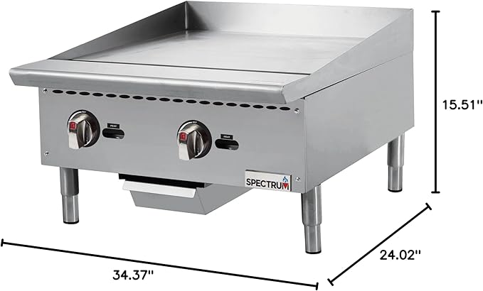 Winco Commercial Natural Gas Griddle,24"