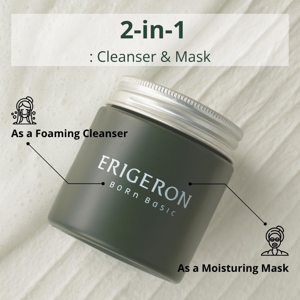 Heartleaf Facial Cleanser, Face Mask, Greek Yogurt Cleanser, Soothing, Deep Pore Scrubber & Face Wash with Green Tea, Blackhead Remover, Korean Skin Care (3.38 fl.oz.)