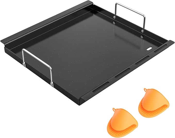 "17 Inch Full-Size Griddle Inserts for Charbroil Performance 2 Burner 463631410 463660421 463655621 463622514 463630422 463343015, Flat Top Griddle Plate Parts for Charbroil G460-0500-W1 G430-0016-W1"