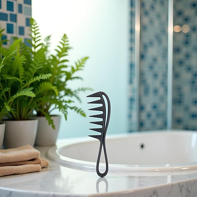 Black Large Tooth Detangle Comb Shampoo Wide Teeth Comb Hair Salon Shampoo Unbreakable Styling Tools and Appliances