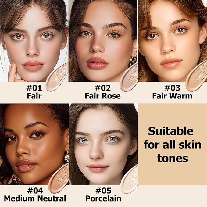 QIC Under Eye Concealer - Hydrating Concealer Full Coverage for Dark Circles, Spots, Acne & Blemishes Delivers A Satin Finish, Long Wear Vegan & Cruelty-Free, Fair, 0.34 FL.OZ