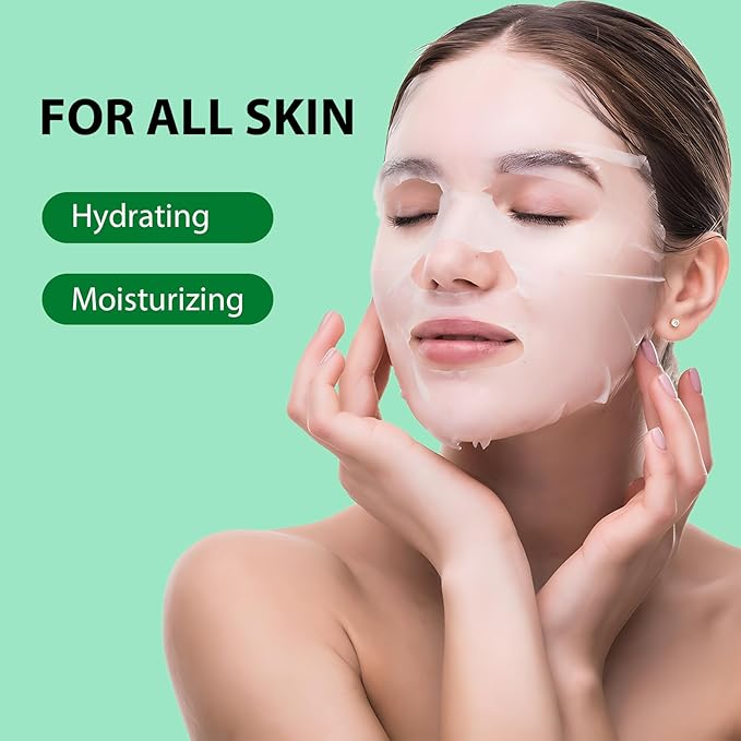 Facial Masks Skincare for Women,Squalan Hydrating Face Sheet Masks,Moisturizing Face Mask Suitable for All the Skin,Dry Skin,Face Spa Mask 15 Sheets