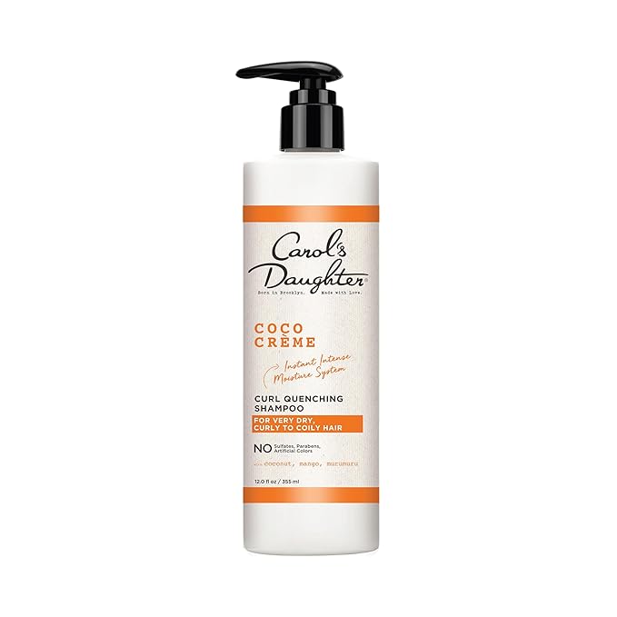 Carol's Daughter Coco Creme Curl Quenching Shampoo with Coconut Oil and Mango Butter for Very Dry, Curly Hair, 12 fl oz