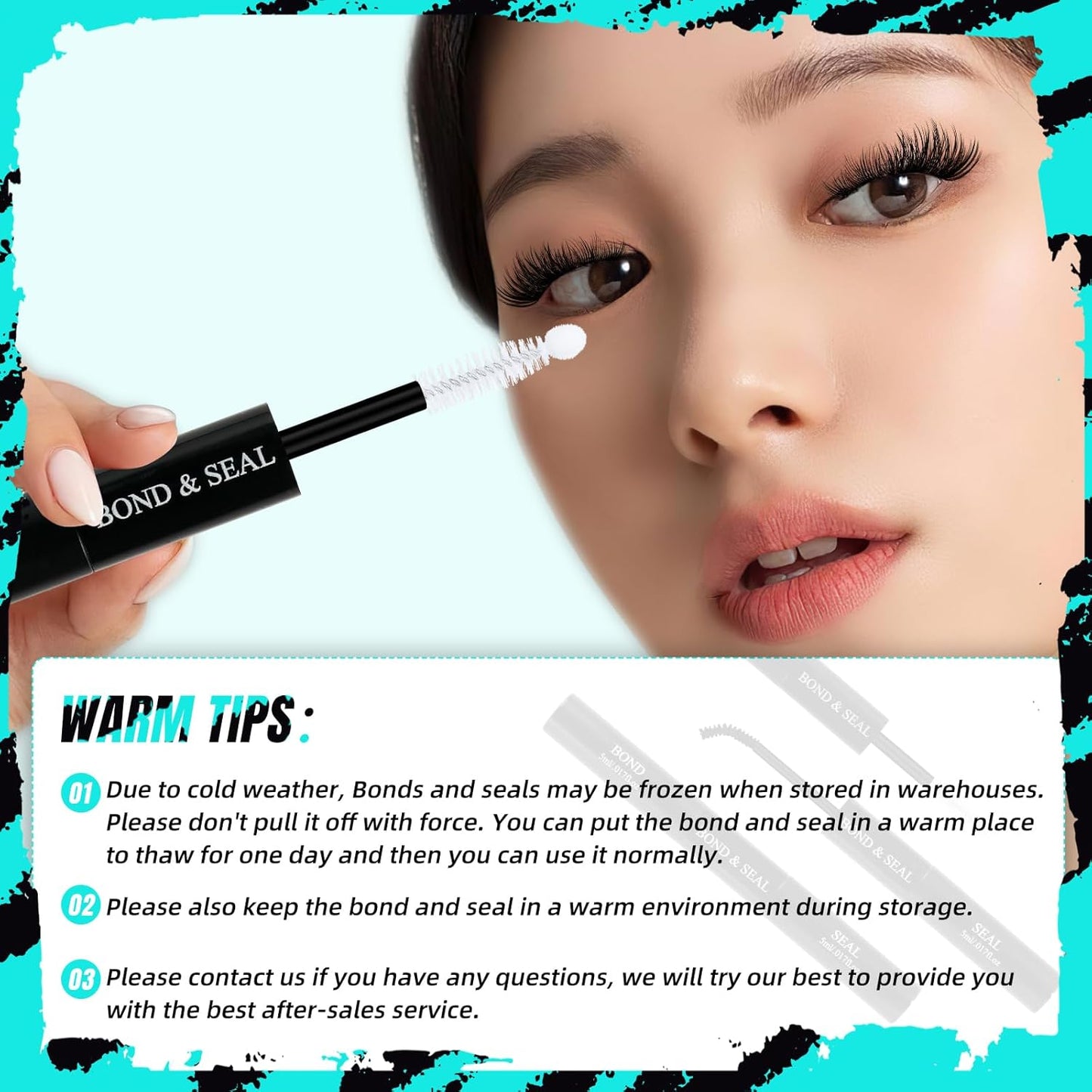 AMZGIRL LASH Midnight DIY Lash Extension Kit, 144 pcs Eyelash Clusters Kit Lash Bond and Seal, Lash Glue Remover and Applicator for Individual False Eyelashes Kit Lash Extensions(D-Mix 8-16mm Kit) - Glowelle