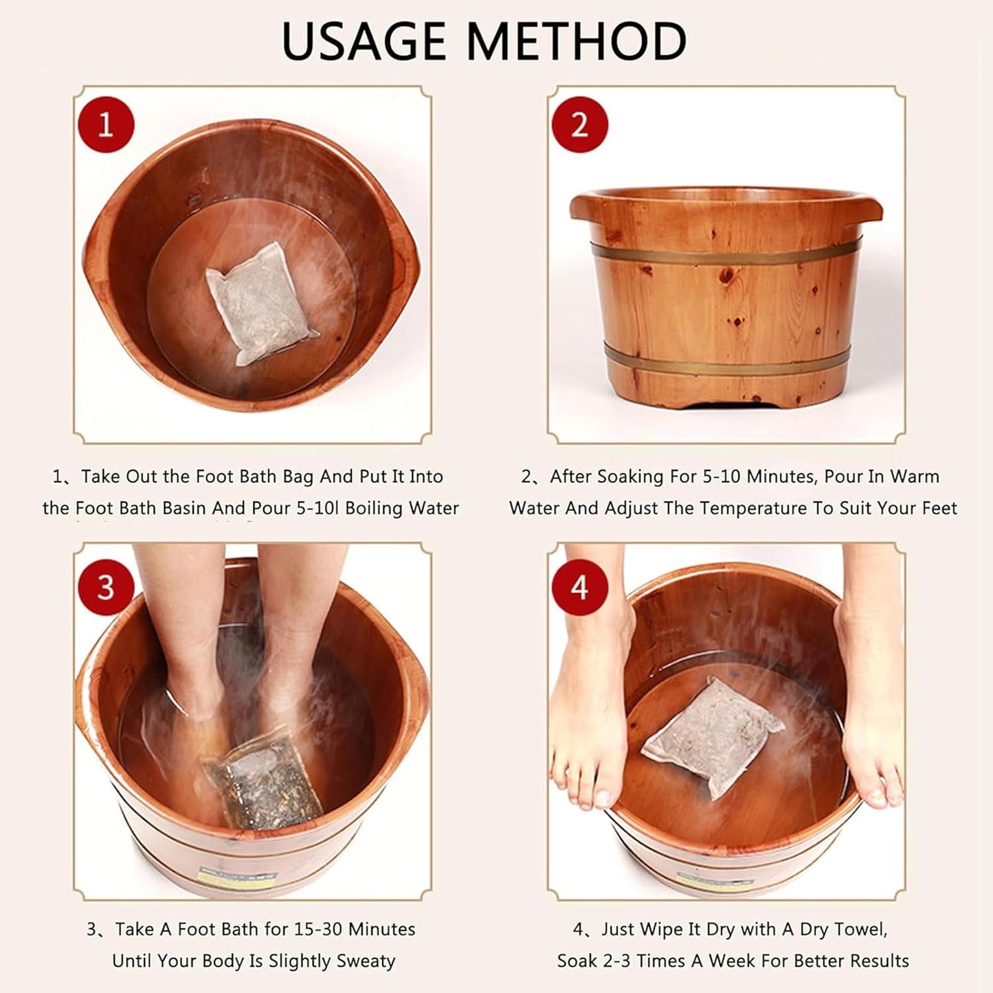 30 Bags Herbal Foot Soak,Foot Bath Herb,Foot Spa Bath Soak Foot Detox Soak to Remove Toxins,Relieve Fatigue & Dispel Cold and Remove Dampness ่พ่ๆๆนฟๆๅฏๆณก่ๅ
900g(30 bags*30g) (Green A, 30.5x40.5CM)