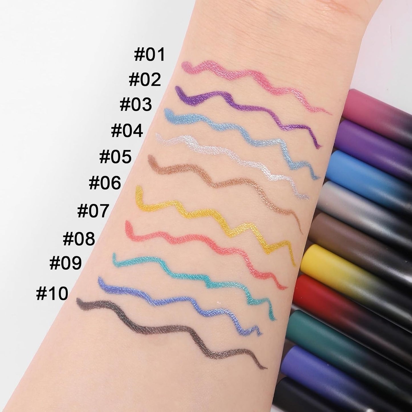 liquid eye liner pencil long lasting chrome ink liquid eyeliner high pigment colored eyeliner Silver