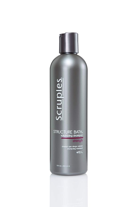 Scruples Structure Bath Volumizing Shampoo - Professional Grade Hair Care - Sulfate Free, Keratin Infused, Moisturizing and Volume Boosting for Fine and Damaged Hair (12 oz)