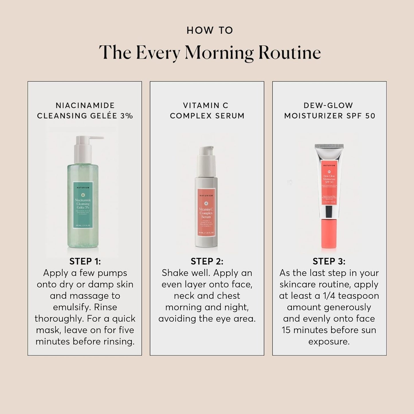 Naturium Vitamin C Complex Face Serum, Anti-Aging Facial Treatment with Hyaluronic Acid & Vitamin E, 1 oz