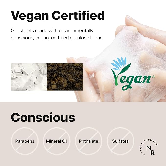 Nature Republic Cold Juicy Fresh Mask Set (10 Pack) | Hydrating & Moisturizing Vegan Sheet Mask for Glowing Skin, Korean Skin Care for All Skin Types, Daily Skincare Routine