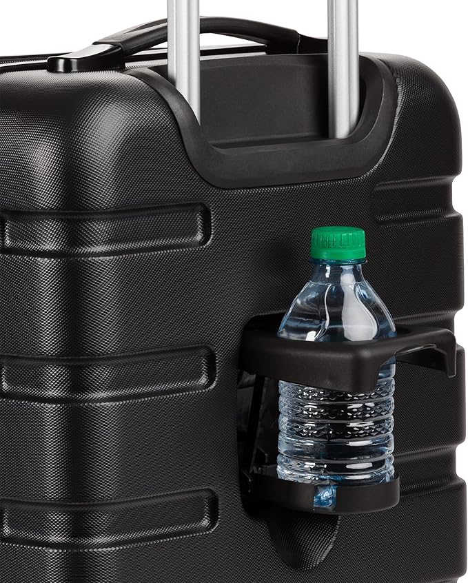SwissGear 7366 Signature Hardside Expandable Luggage with Spinner Wheels, TSA Lock, Cup-Holder, Black, 3-Piece Set (19/23/27)
