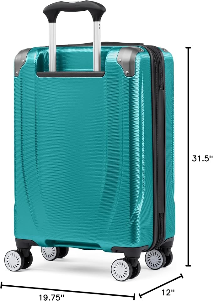 Travelpro Pathways 3 Hardside Expandable Luggage, 8 Spinner Wheels, Lightweight Hard Shell Suitcase, 3 Piece Set (21/25/28), Kayak Teal