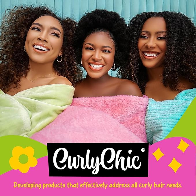 CurlyChic Your Defining Custard - Curl Defining & Moisturizing Styling Cream for Curly, Kinky, Coily, Wavy, & Frizzy Hair - Long-Lasting Hold, Flake-Free, No Crunch, Sulfate & Paraben Free, 12 fl oz