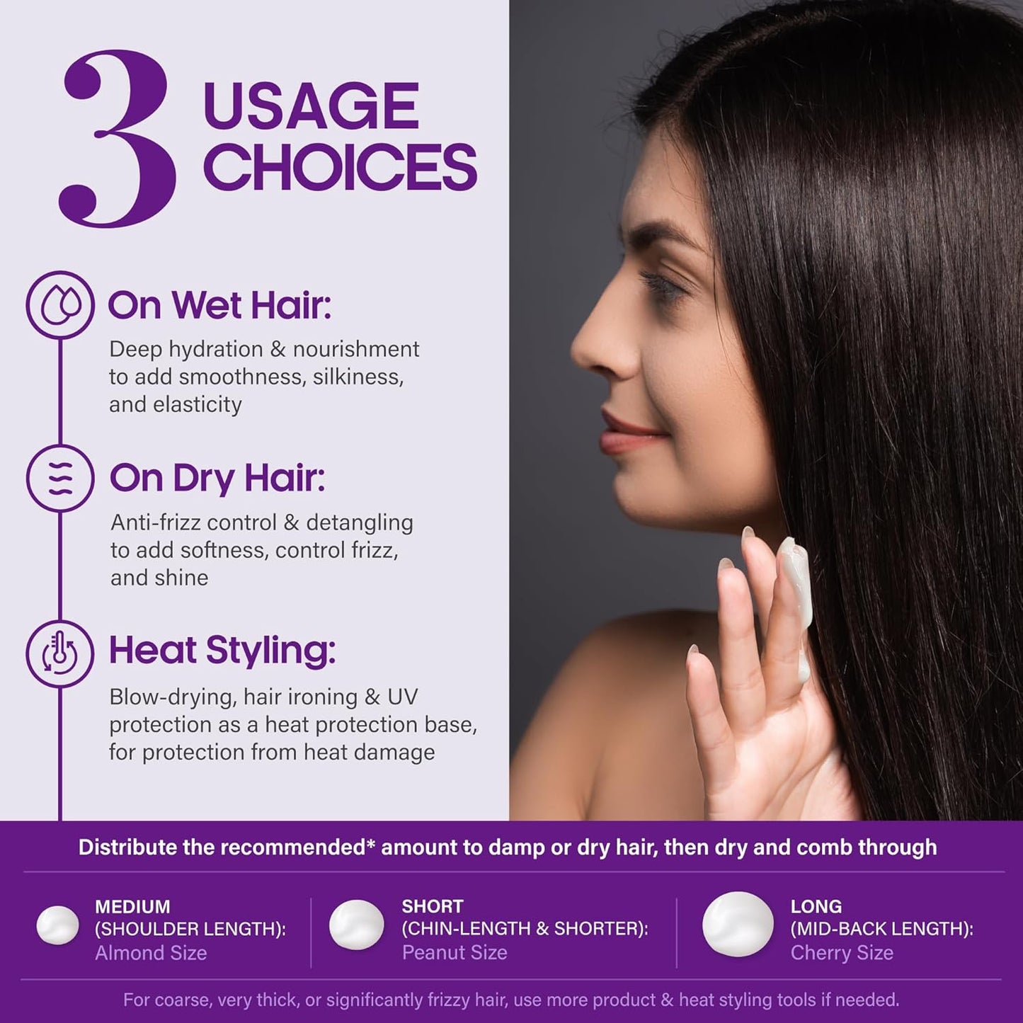 NUTRAHARMONY Hydrating Hair Serum β Keratin Hair Treatment for Dry, Frizzy, Damaged Hair β Biotin, Castor & Rosemary Oils β AntiβFrizz, Heat Protectant & Split Ends Repair for Smooth, Shiny Hair, 5oz