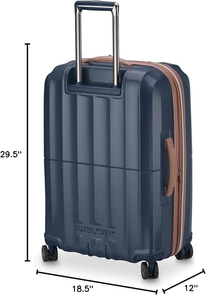 DELSEY PARIS Carrousel Hardside Expandable Luggage with Spinner Wheels, Navy, 2 Piece Set (21/28)