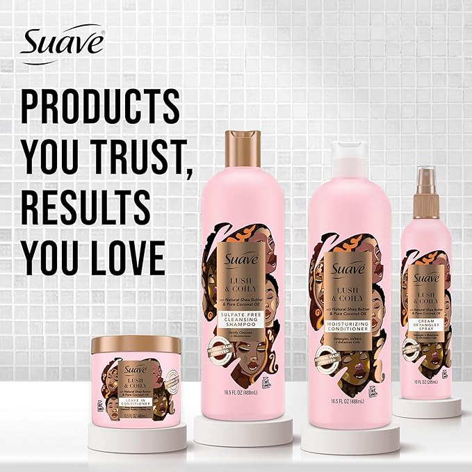 Suave Professional for Natural Hair Cream Detangler Spray 10 oz (Pack of 2)