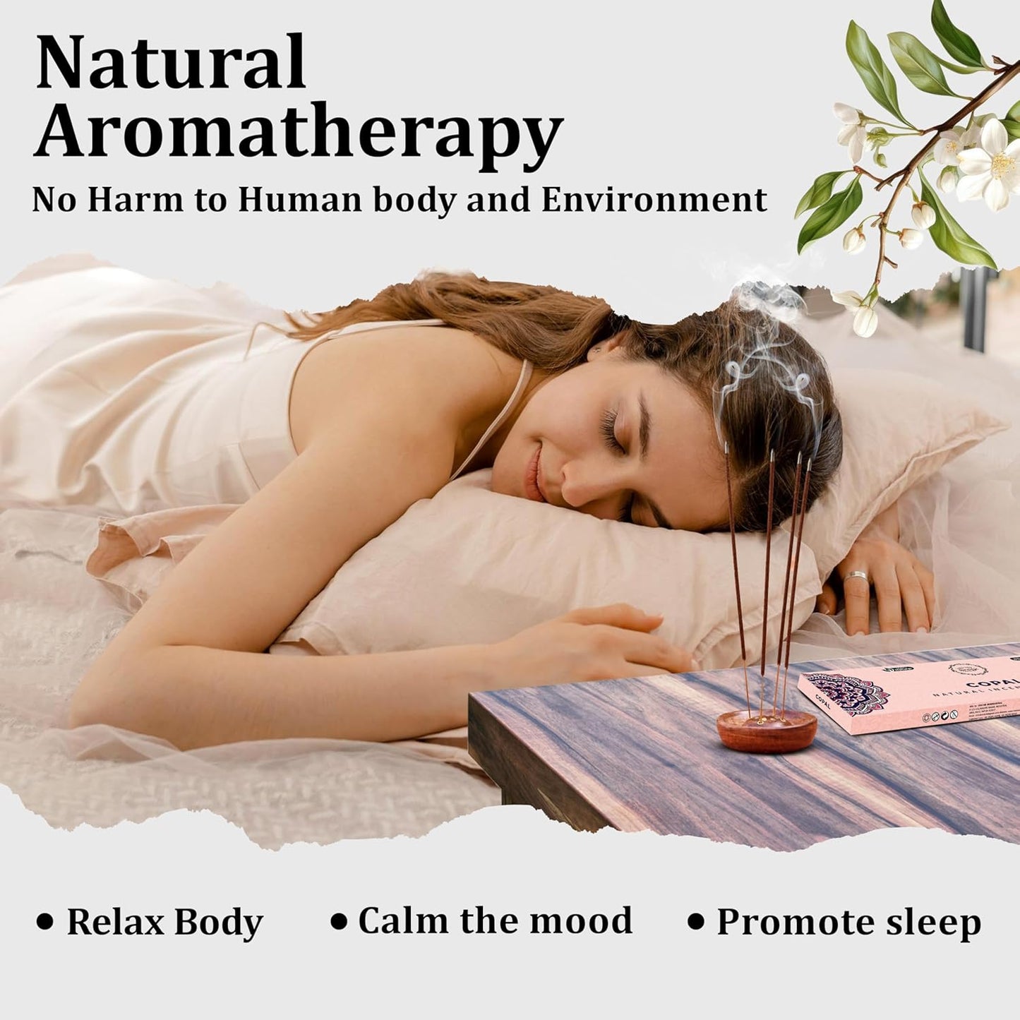 100% Natural Copal Incense Sticks 100 gm Pack, Charcoal Free –– Organic Non Toxic Insence Sticks, Made with Flowers - Meditation Gifts for Spiritual Cleansing - Glowelle