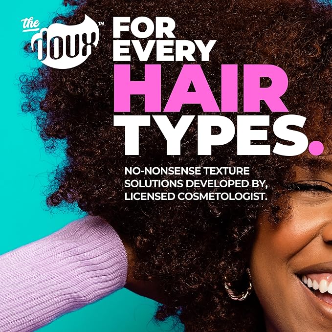 The Doux SILENT TREATMENT Anti-Frizz Heat Protectant Spray for Curly Hair โ 30-Day Humidity Shield Hairspray with Keratin & Corn Starch โ Travel Size Hair Styling Spray, 2 oz