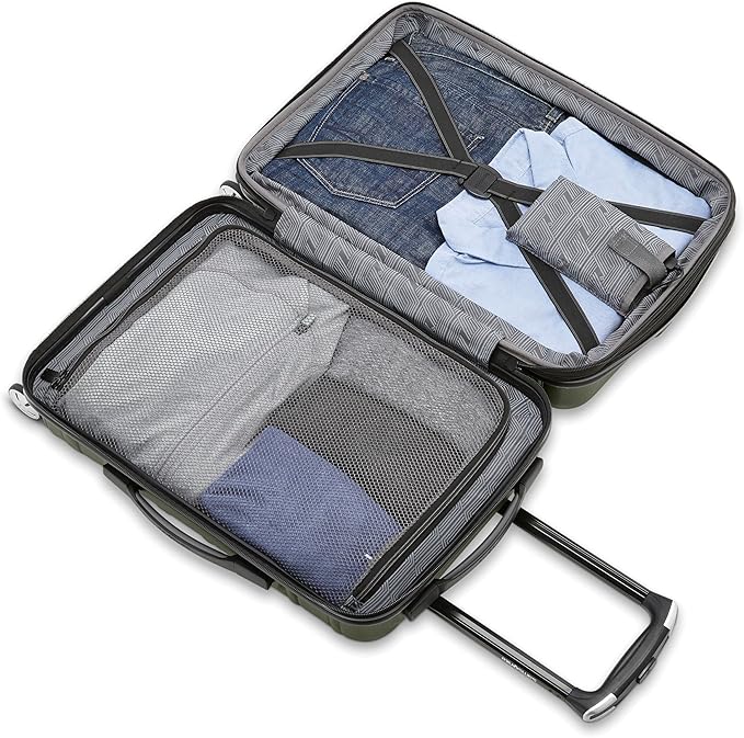 Samsonite Omni 2 Hardside Expandable Luggage with Spinner Wheels, 2-Piece Set (19/28), Vita Olive