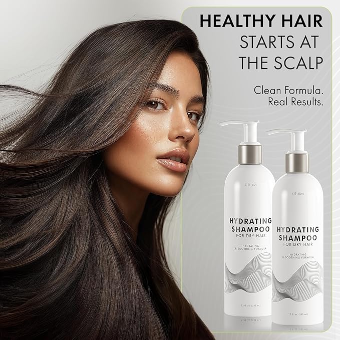 G-Fusion Hydrating Shampoo for Dry Hair – Honey & Aloe Moisture Boost for Deep Hydration & Silky Shine – Professional Moisturizing & Smoothing Formula with Sulfate-Balance Cleanse. 12 Fl Oz (355 ML)