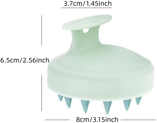 Hair Scalp Massager Soft Silicone Scalp Brush Shampoo Brush Scalp Exfoliator Scalp Massager for Hair Growth/Dandruff Removal, Head Massager for Hair Care Styling Tools Appliances (1x Green)