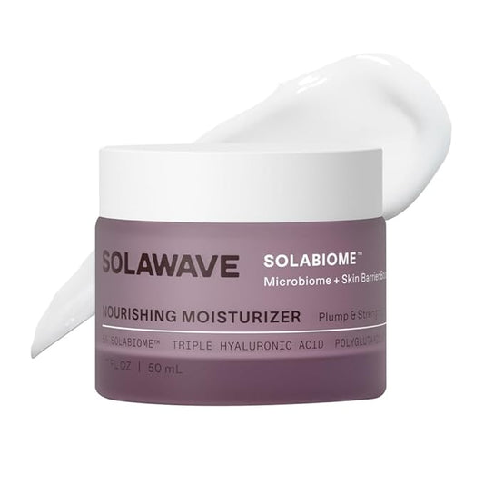 Solawave Probiotic Korean Cloud Cream Moisturizer with Peptides & Hyaluronic Acid | Solabiome Prebiotic Barrier Boosting Complex – Skincare for Aging & Dryness, 1.7 Oz.