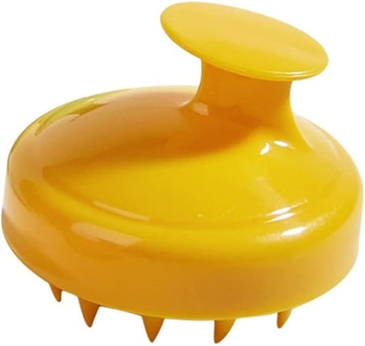 Hair Scalp Massager Soft Silicone Scalp Brush Shampoo Brush Scalp Exfoliator Scalp Massager for Hair Growth/Dandruff Removal, Head Massager for Hair Care Styling Tools Appliances (1pc-yellow)