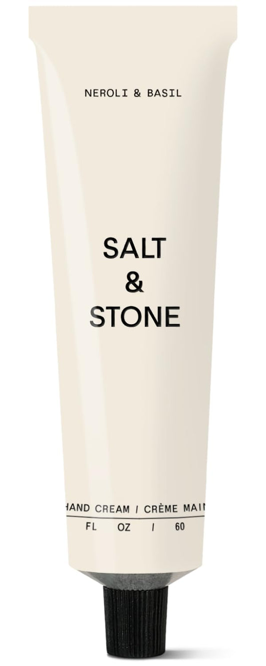 Salt & Stone Hand Cream for Women & Men | Neroli & Basil | Hydrates, Nourishes & Softens Skin | Restores Dry Cracked Hands | Fast-Absorbing | Cruelty-Free & Vegan (2 fl oz) - Glowelle