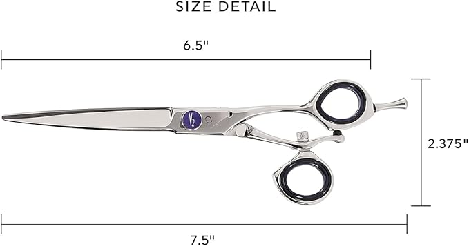 Cricket Centrix Vortex V2 Revolving Thumb 6.5" Shear Professional Stylist Hair Cutting Scissor Japanese Stainless Steel Left/Right Handed Includes A Bag with Accessories