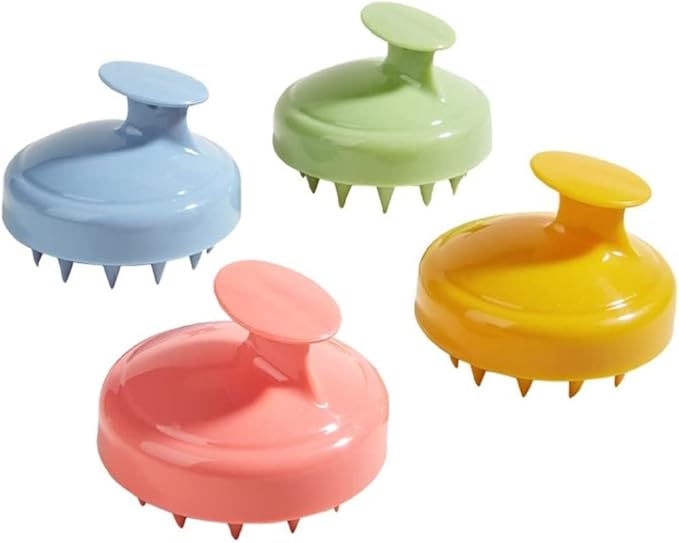 Hair Scalp Massager Soft Silicone Scalp Brush Shampoo Brush Scalp Exfoliator Scalp Massager for Hair Growth/Dandruff Removal, Head Massager for Hair Care Styling Tools Appliances (1pc-Green)