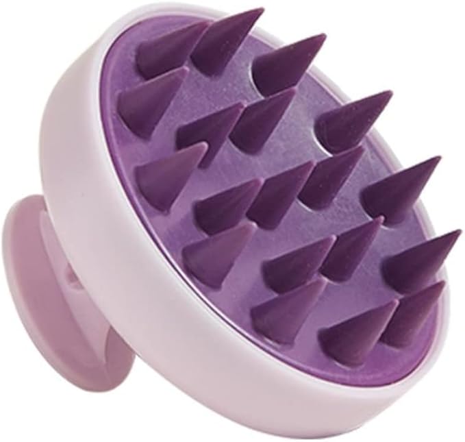 Hair Scalp Massager Soft Silicone Scalp Brush Shampoo Brush Scalp Exfoliator Scalp Massager for Hair Growth/Dandruff Removal, Head Massager for Hair Care Styling Tools Appliances (1x Purple)