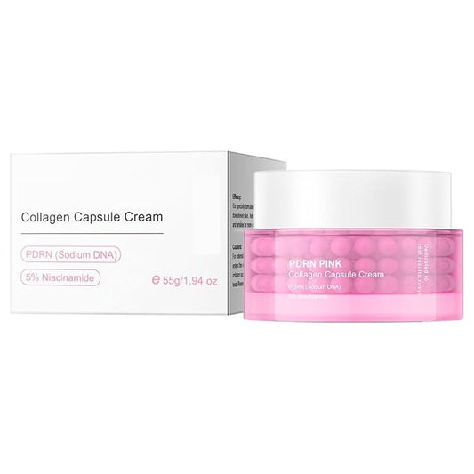 Pink Collagen Jelly Cream,PDRN(Sodium DNA)+ 5% Niacinamide,Gentle Moisturizer Hydrating Brightening Anti-Wrinkle Improve Fine Lines & Rough Texture For Face