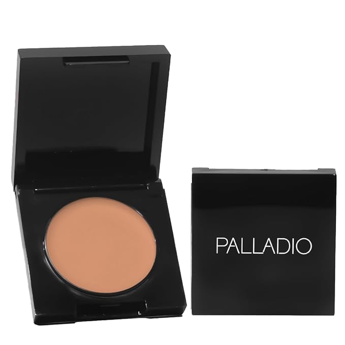Palladio Under Eye Brightener, Conceal, Brightens, Reduces Appearance of Dark Circles, With Caffeine Peptides & Vitamin E, Tired Skin Color Correcting Brightener & Primer (Medium Nude)