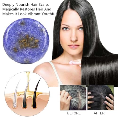 2PCS Shampoo Bar for Gray Hair,Purple Rain Shampoo Bar for Grey Hair,Shampoo Bars For Thinning Hair For Men & Women - Glowelle