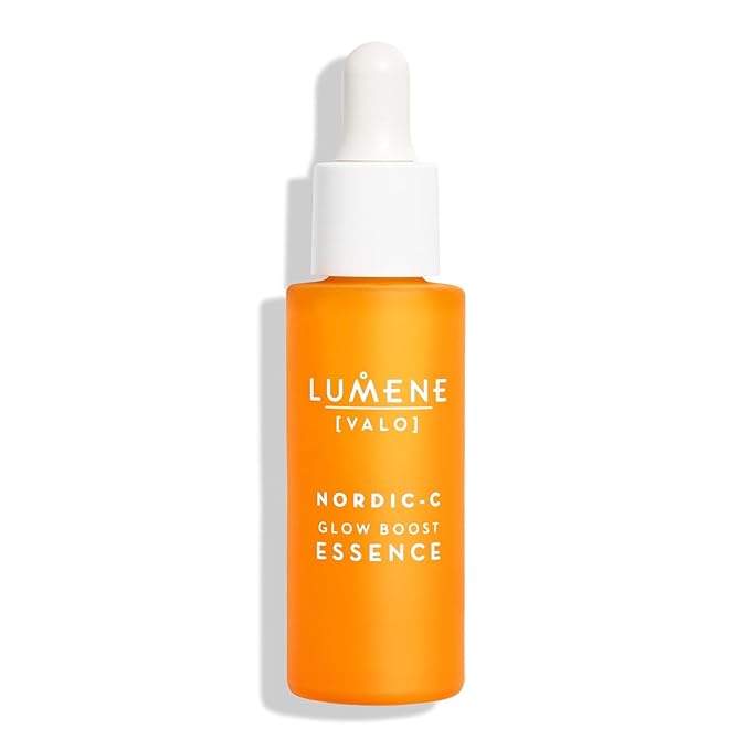 Lumene Nordic-C [Valo] Glow Boost Essence Serum for Face, Glow Up Vitamin C Serum with Hyaluronic Acid and Antioxidants, Enhancing Skin Hydration, 1 fl oz