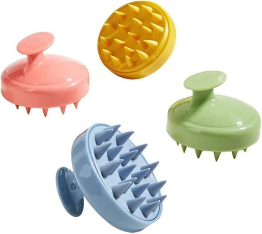 Hair Scalp Massager Soft Silicone Scalp Brush Shampoo Brush Scalp Exfoliator Scalp Massager for Hair Growth/Dandruff Removal, Head Massager for Hair Care Styling Tools Appliances (4pcs)