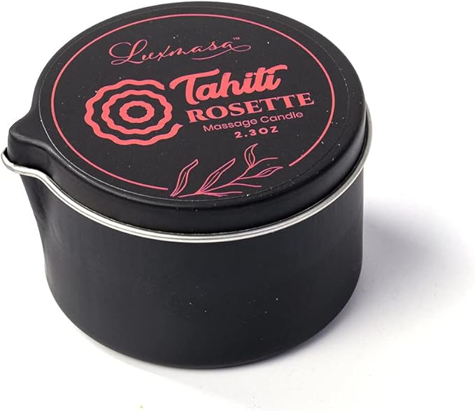 Home Scented Candle Massage Wax Oil for Body, Massage Oil Candle Soybean Essential Oil Infused Low Temperature SPA Candle Bulk Handmade Gift Tahiti Rosette Scent 2.35 OZ