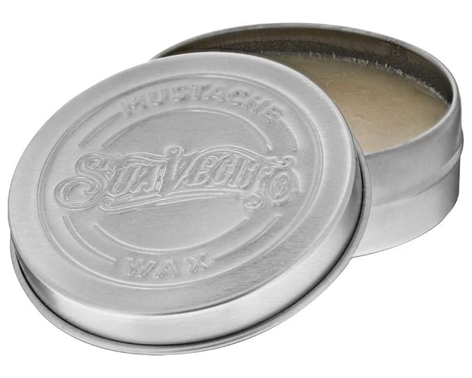 Suavecito Whiskey Bar Mustache Wax 1.5 oz - Control & Style Your Mustache With All Day Hold, Portable Travel Size Tin Can, Moisturize & Style, Facial Grooming With A Masculine Scent