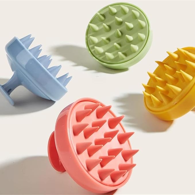 Hair Scalp Massager Soft Silicone Scalp Brush Shampoo Brush Scalp Exfoliator Scalp Massager for Hair Growth/Dandruff Removal, Head Massager for Hair Care Styling Tools Appliances (1pc-red)