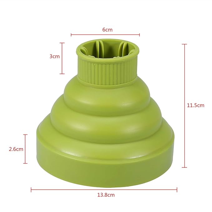 Volumizing Universal Hair Diffuser,Foldable Folding Hairdryer Hair Blower Diffuser,Styling Hairdressing Tool, 5Colors Optional(Black,Red,Blue,Pink,Green) (Green)