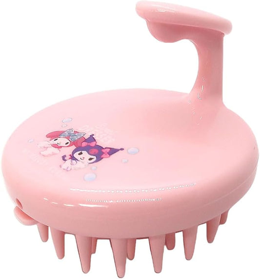 Hair Brush, My Melody and Kuromi Soft Silicone Scalp Massager for Hair Growth, Head Massager, Hair Care and Styling Tool for Men, Women, and Kids, Pink