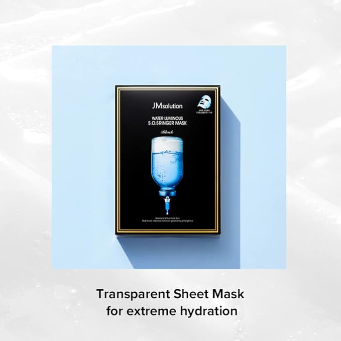 JMsolution Water Luminous S.O.S Ringer Mask – Deep Hydration & Moisture Care, Korean Sheet Mask, 10 Sheets