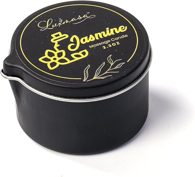 Low Temperature Pure Natural Soybean Oil Candle Massage Wax, Home Scented Aromatherapy Candle for Body Treatment and Skin Moisturizing Jasmine Scent 2.35 OZ