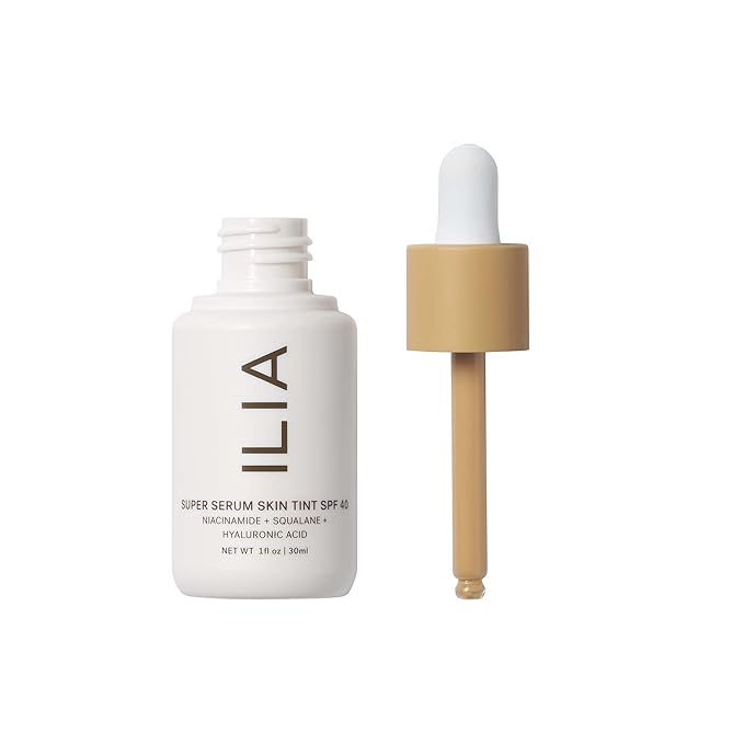 ILIA - Super Serum Skin Tint SPF 40 | Non-Comedogenic, Vegan, LIghtweight to Help Against Blue Light, + Pollution while Hydrating, Smoothing, + Refining (Ora ST6, 1 fl oz | 30 ml)